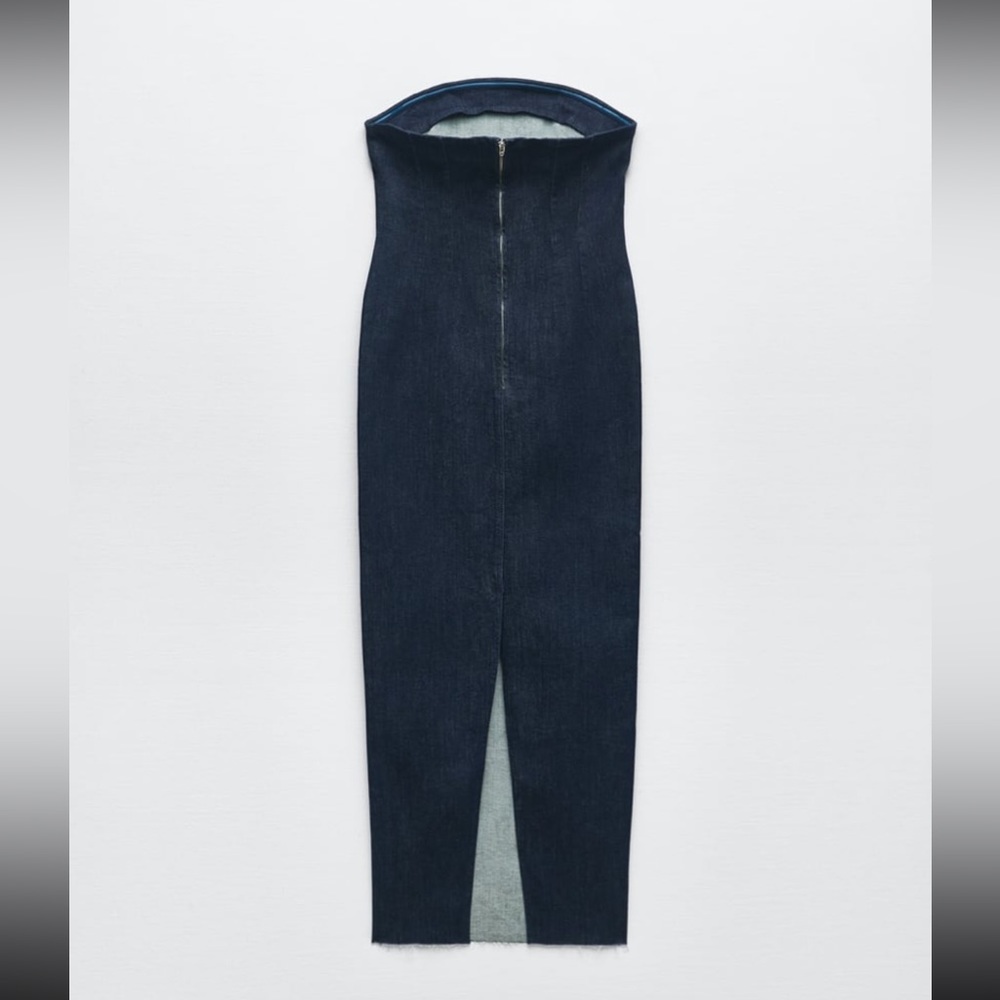 Zara Fitted ZW Denim Dress - Picture 8 of 14